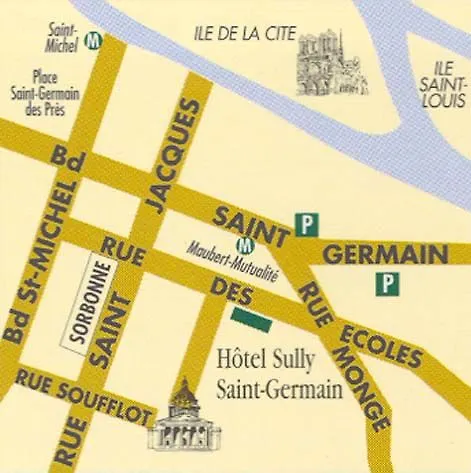 Hotel Sully Saint-Germain Parigi 3*,